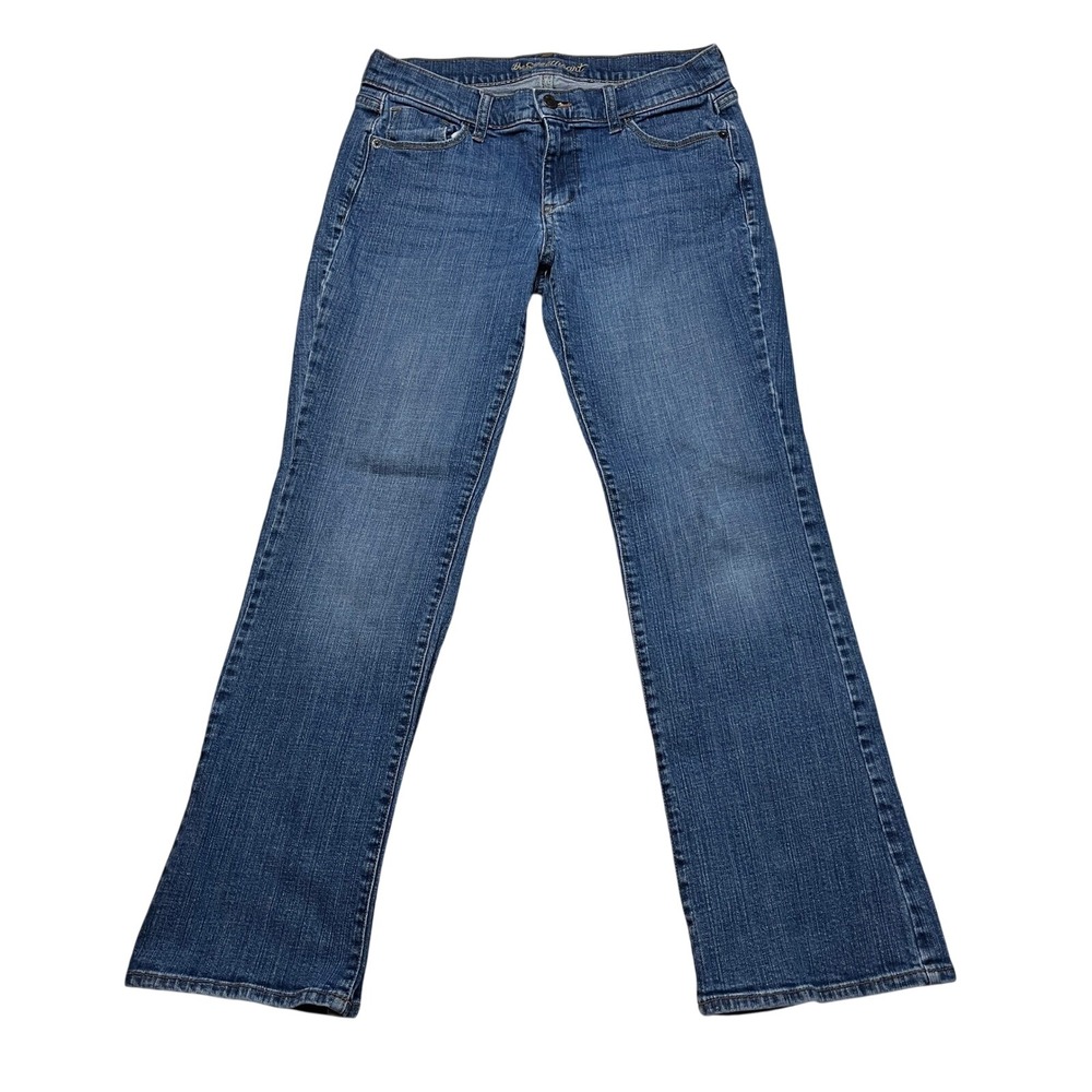 Old Navy Jeans Womens 6 Short Blue The Sweetheart Straight Leg Stretch Denim